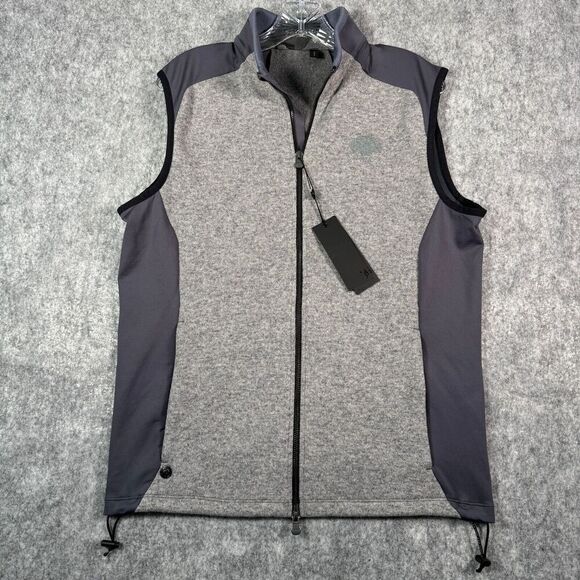 Greyson Vest Mens S Gray Sequoia Lux Golf Sweater NWT Embroidered Polyester Wool - Picture 2 of 16